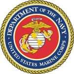 Marine-150×150 Official seal of the United States Marine Corps, featuring a gold eagle, globe, and anchor on a red background, encircled by the words Department of the Navy, United States Marine Corps.